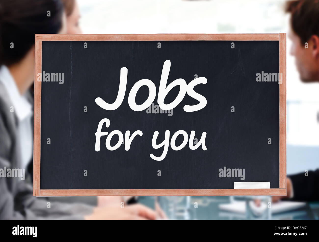 Jobs für Sie auf einer Tafel geschrieben Stockfoto