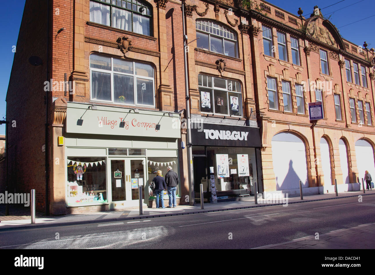 Viktorianische Gebäude, neue Stamford Road, Altrincham Stockfoto