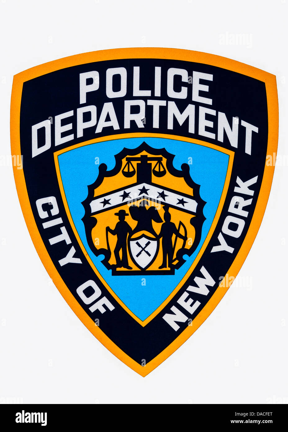 New York City Polizei-Abteilung Abzeichen, Logo, NYC, USA. Stockfoto