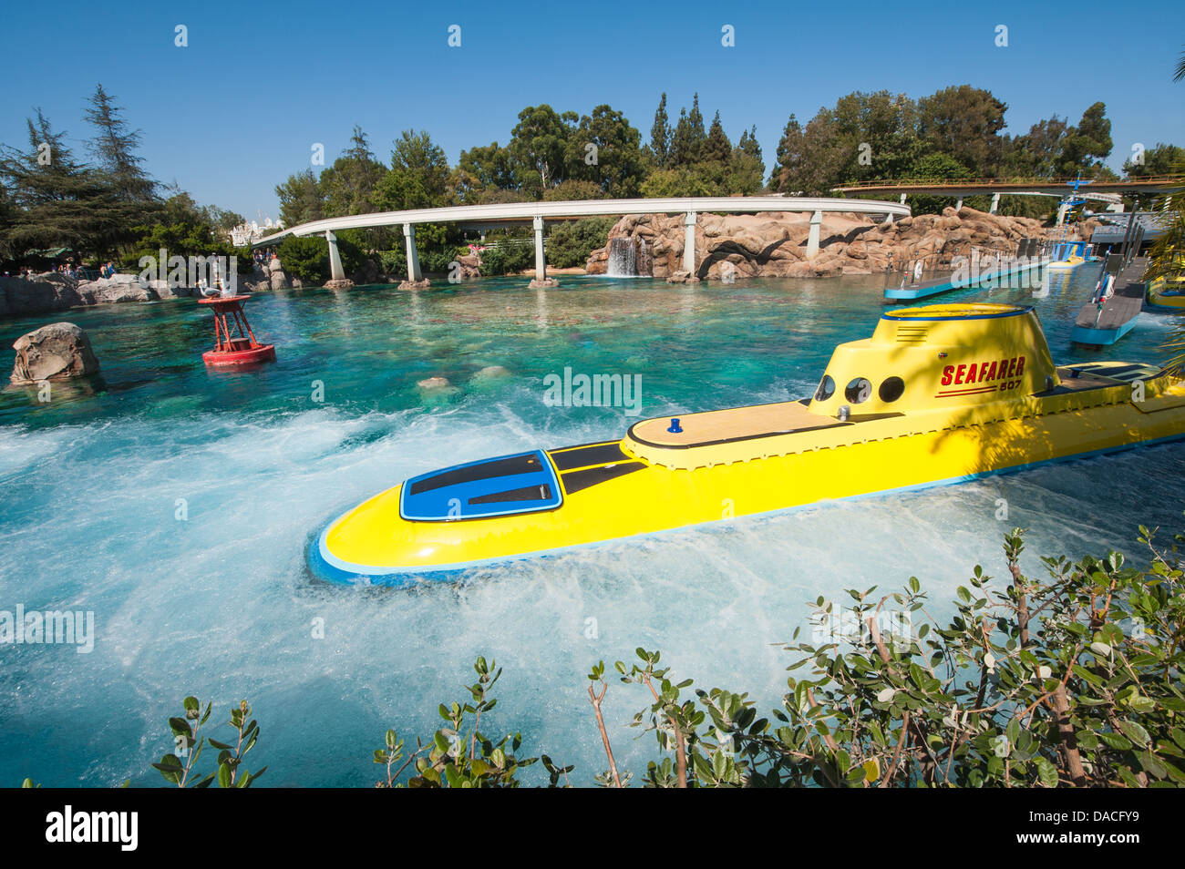 Monorail und u-Boot Reise fahren Disneyland, Anaheim, Kalifornien. Stockfoto