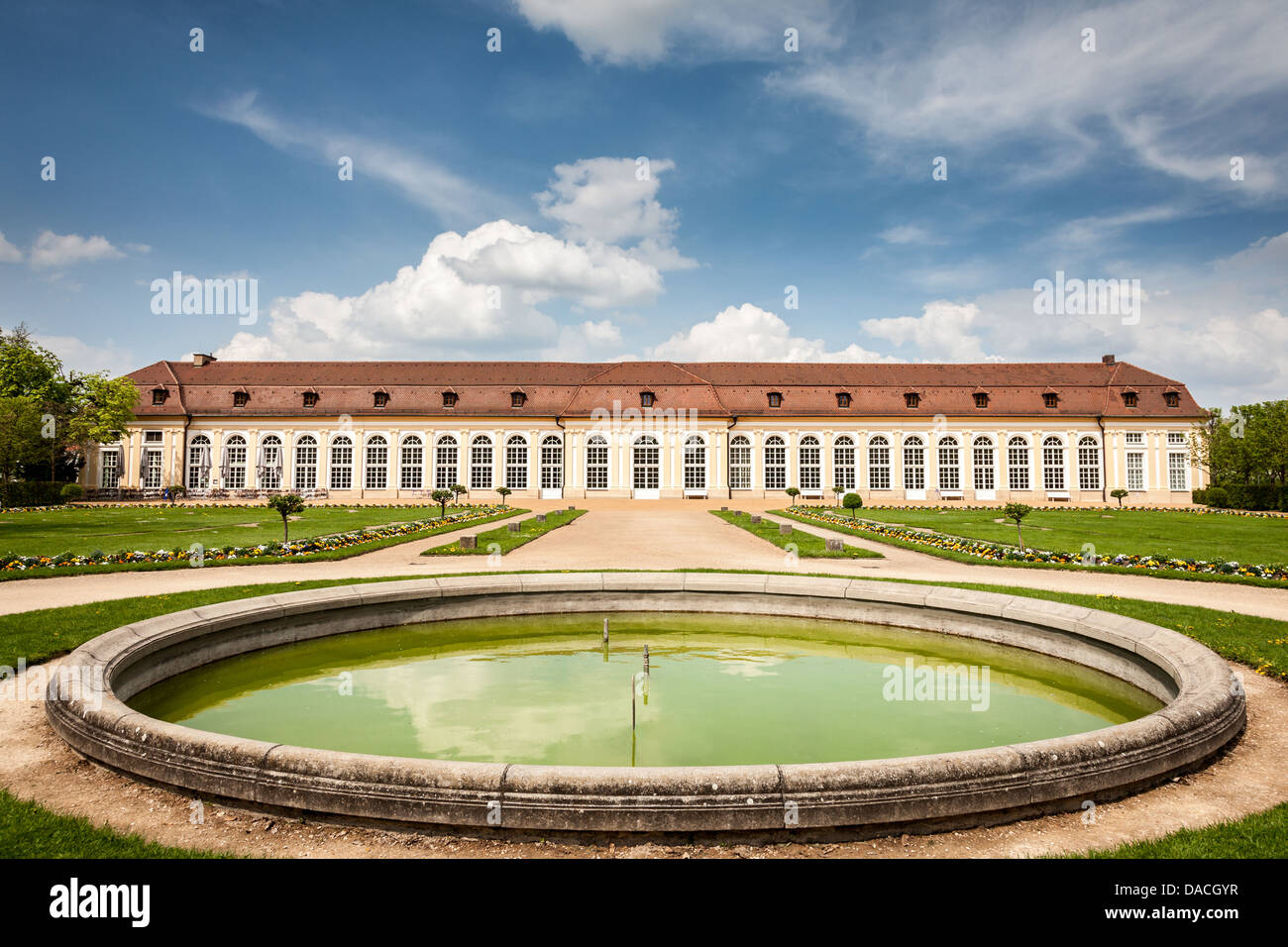 Brunnen im Hofgarten, Ansbach, Deutschland, Europa. Stockfoto