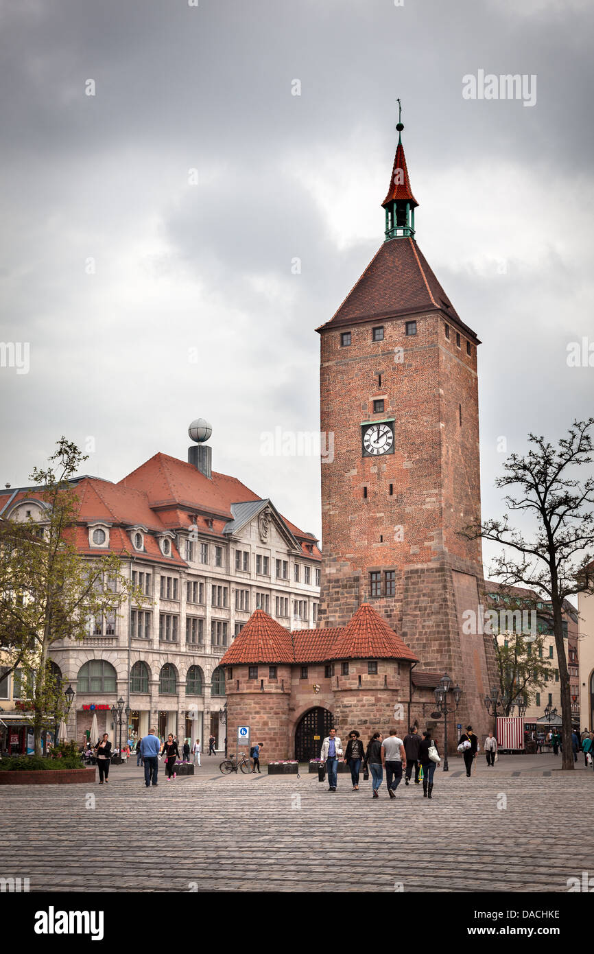 Ludwigsplatz, Nürnberg, Deutschland, Europa. Stockfoto