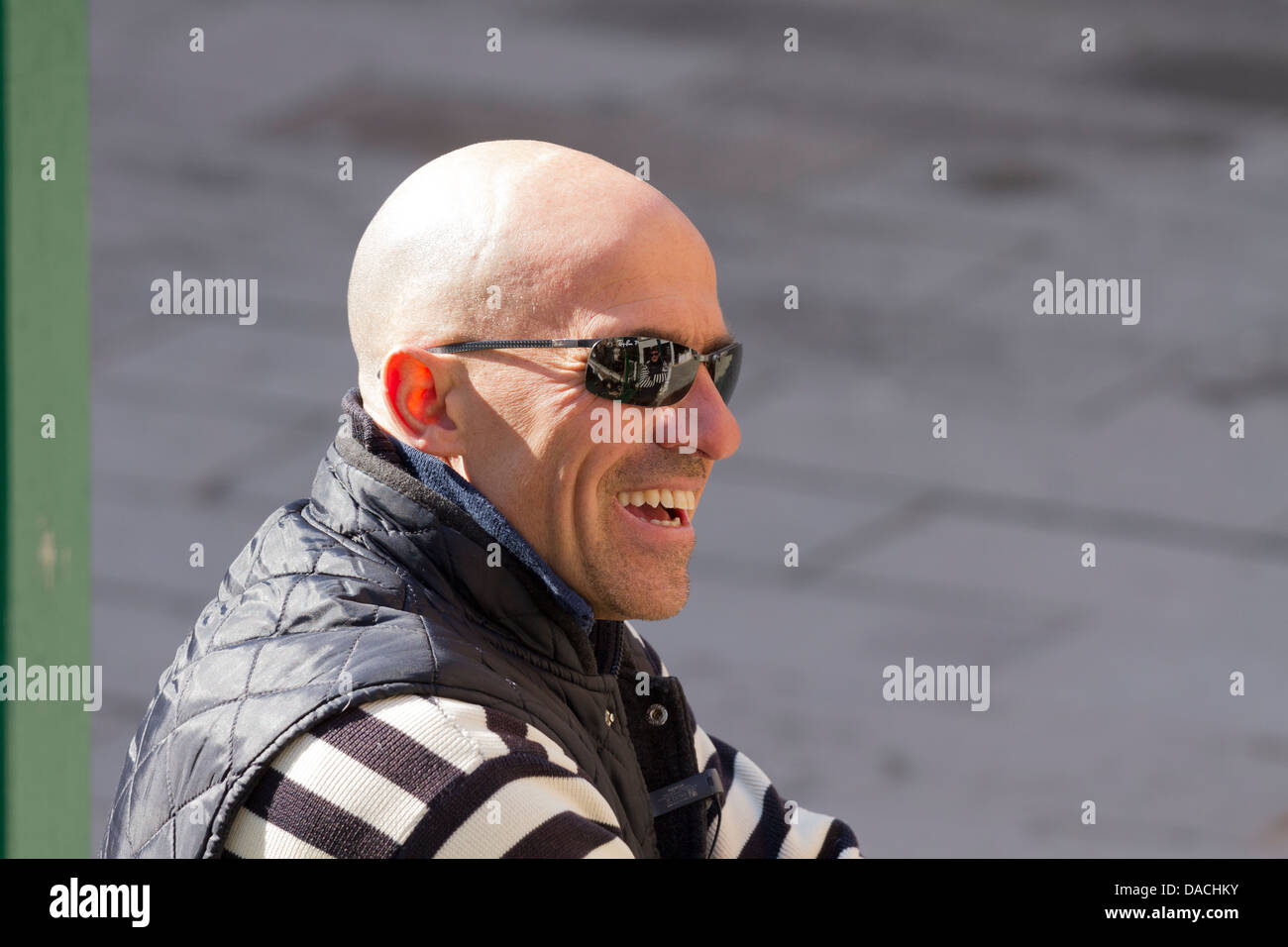 Gondoliere warten auf Kunden, Venedig, Italien Stockfoto
