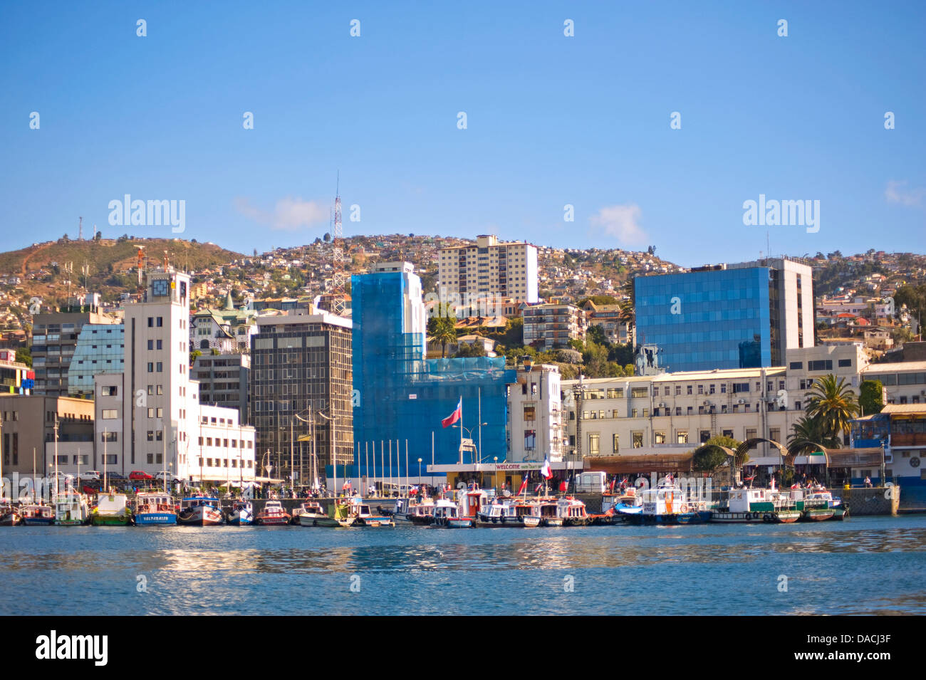 Küstenlinie von Valparaiso Stockfoto