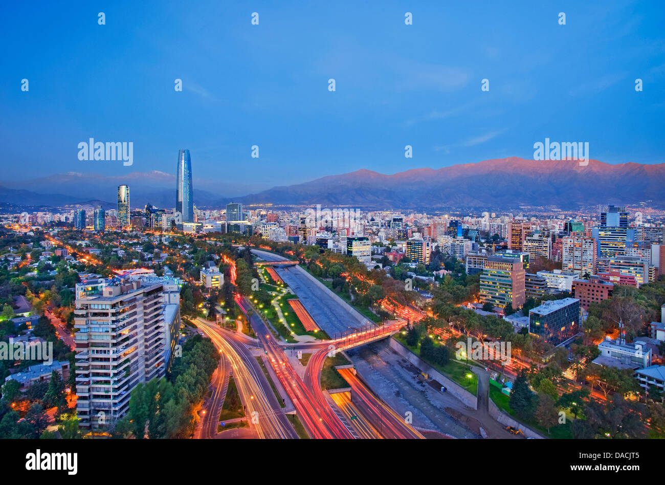 Skyline von Santiago, Chile Stockfoto