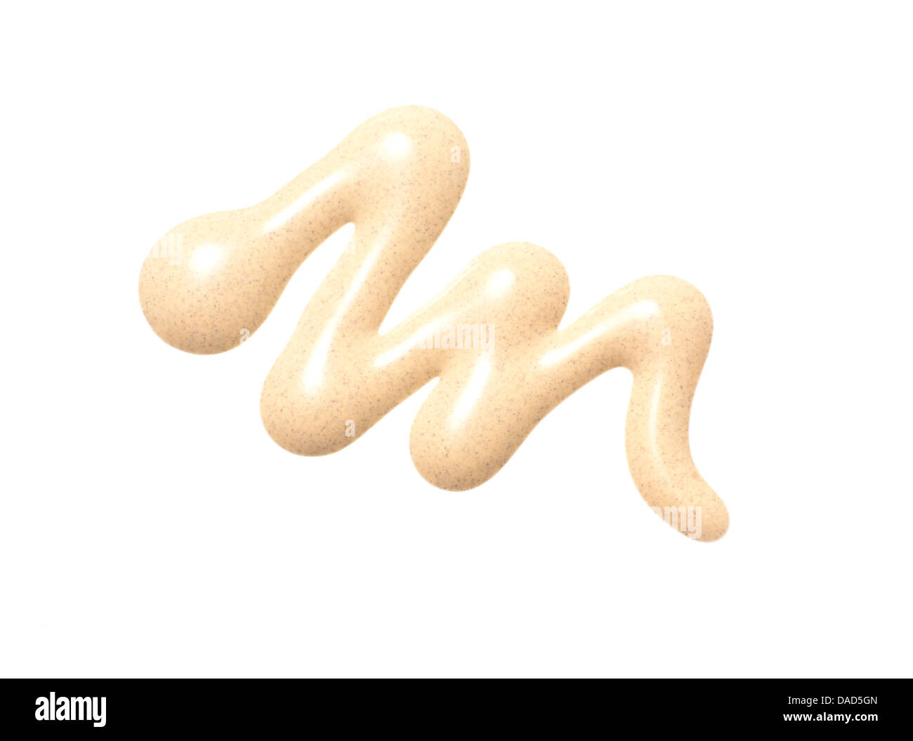 dunkel braun Bronzer / self tan Creme-Stiftung auf einem weißen Hintergrund ausschneiden Stockfoto