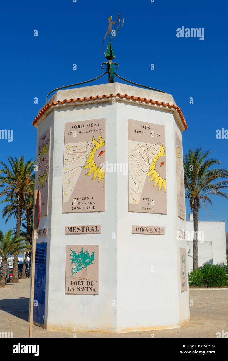 Passatwinde Denkmal, Formentera, Balearen, Spanien, Mittelmeer, Europa Stockfoto