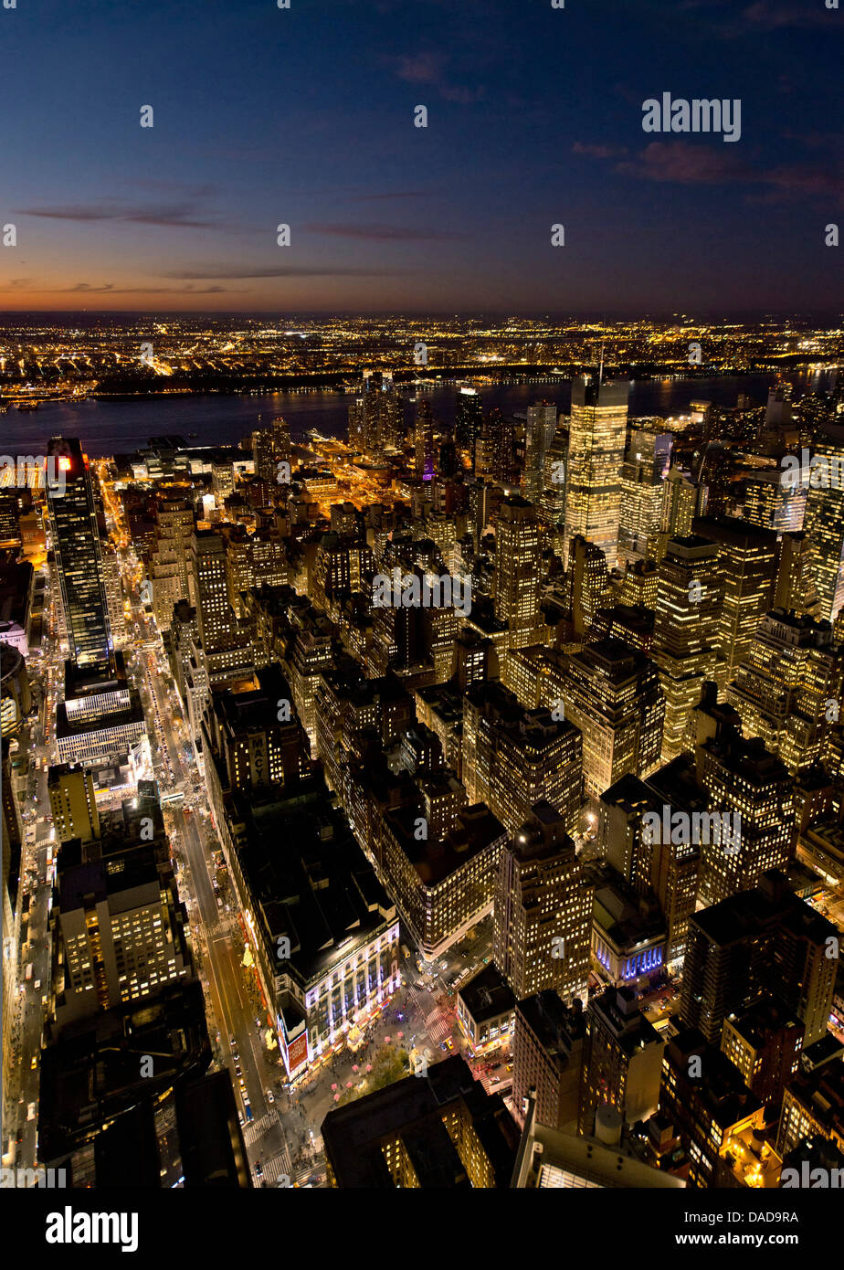 Blick vom Empire State Building, Manhattan, New York City, USA Stockfoto