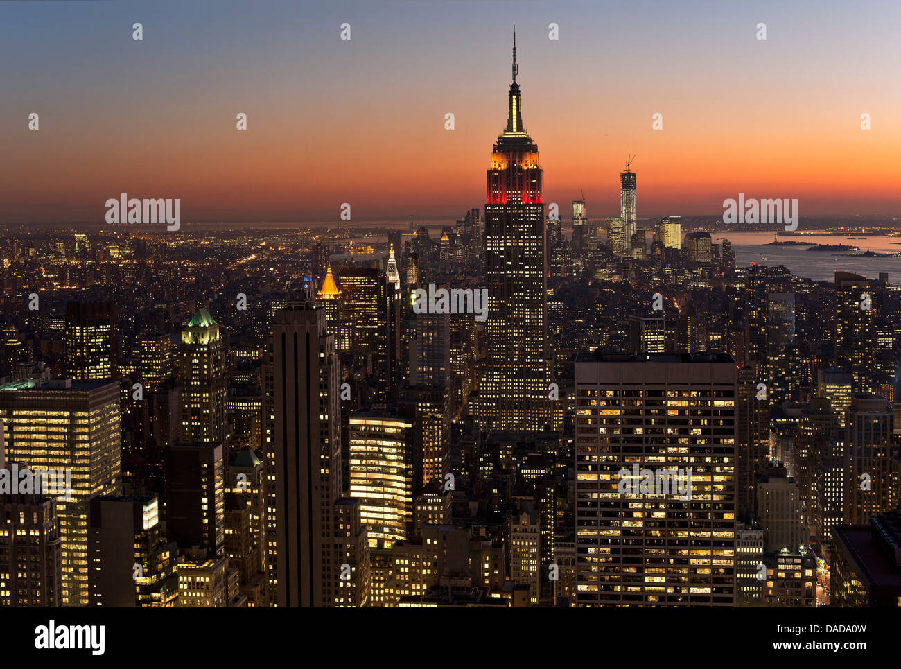 Blick vom Rockefeller Center, Manhattan, New York City, USA Stockfoto