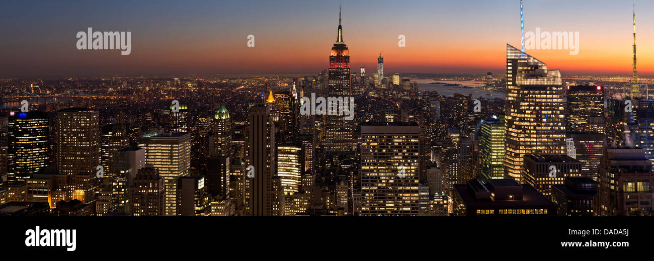 Blick vom Rockefeller Center in Manhattan, New York City, USA Stockfoto