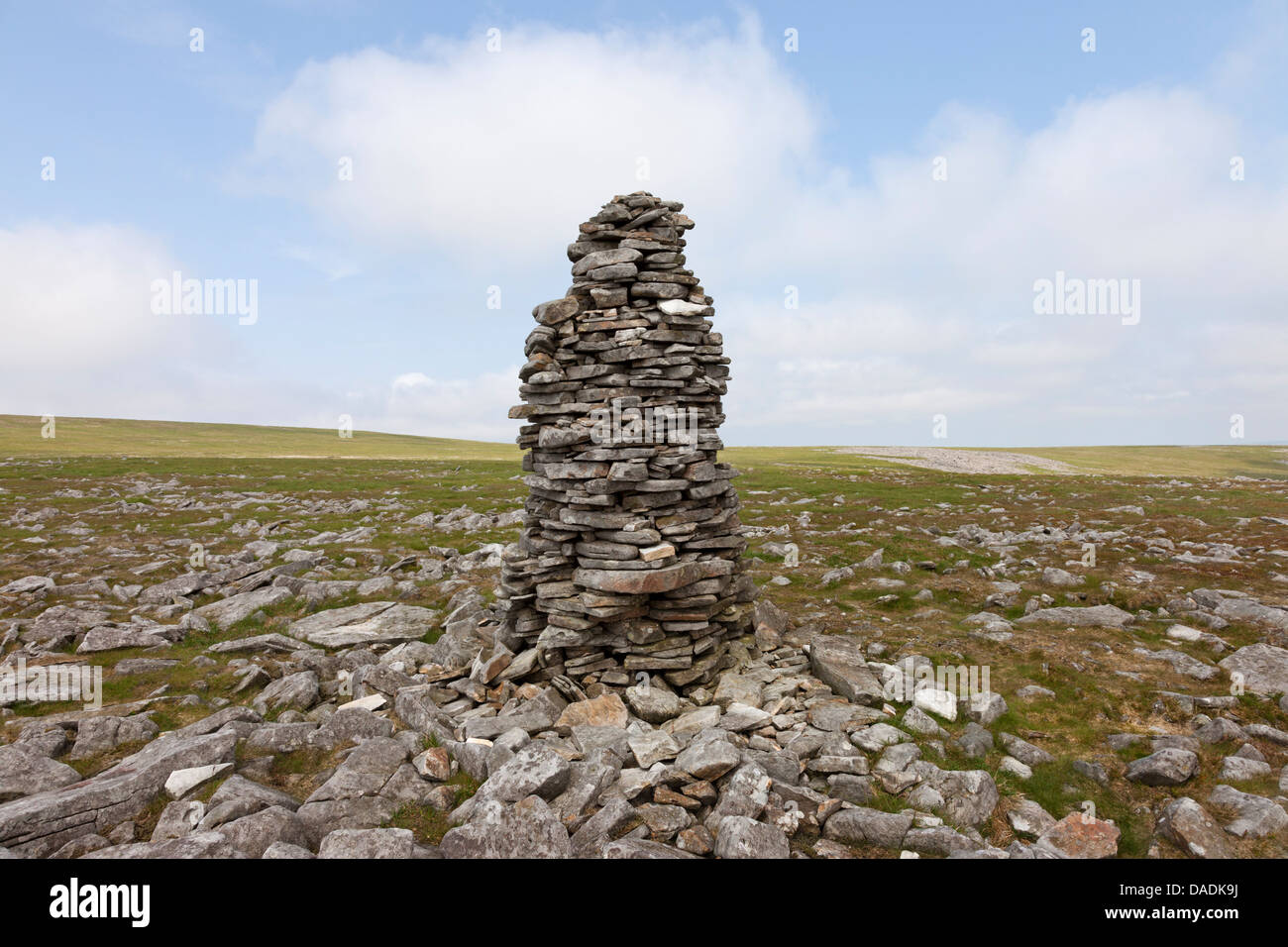 Currick (Cairn) auf dem Plateau des Kreuzes fiel North Pennines England UK Stockfoto