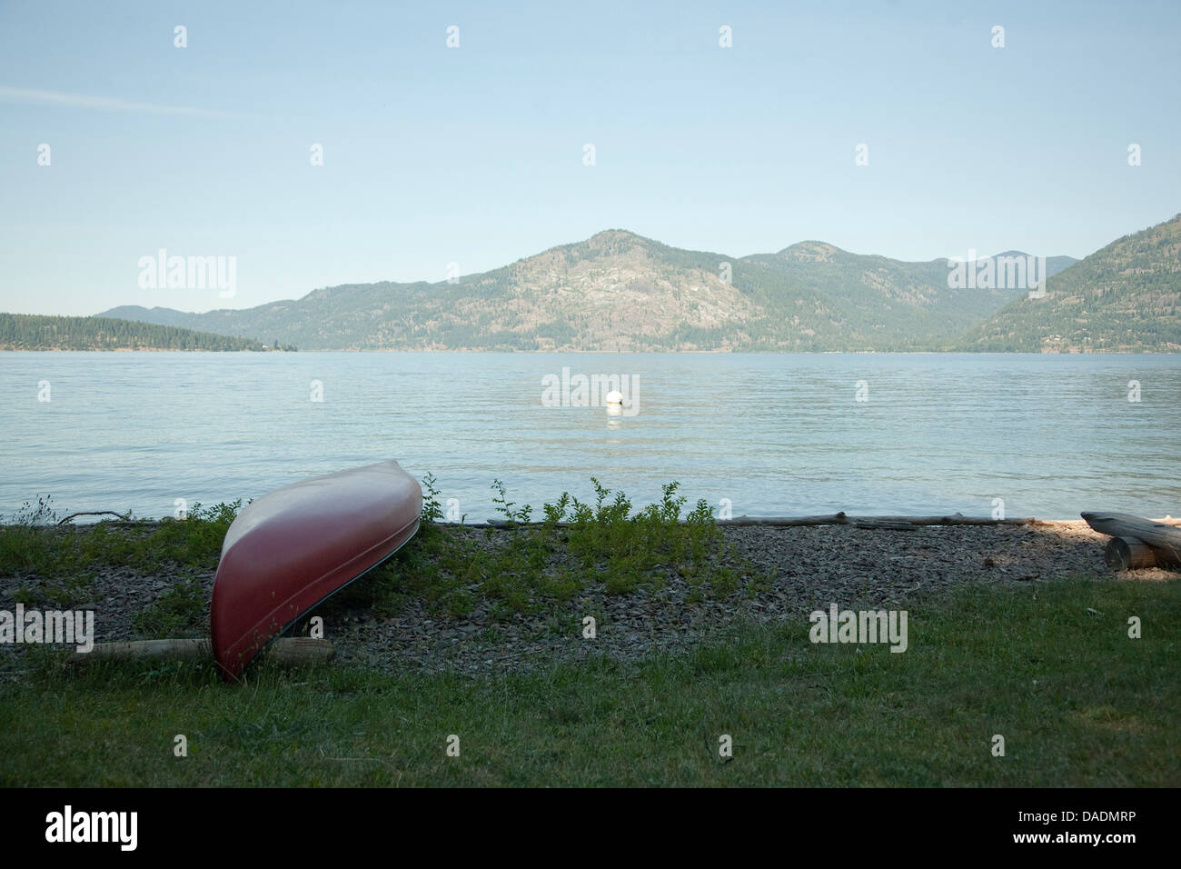 Upside-down Kanu, Lake Pend Oreille, Idaho, USA Stockfoto