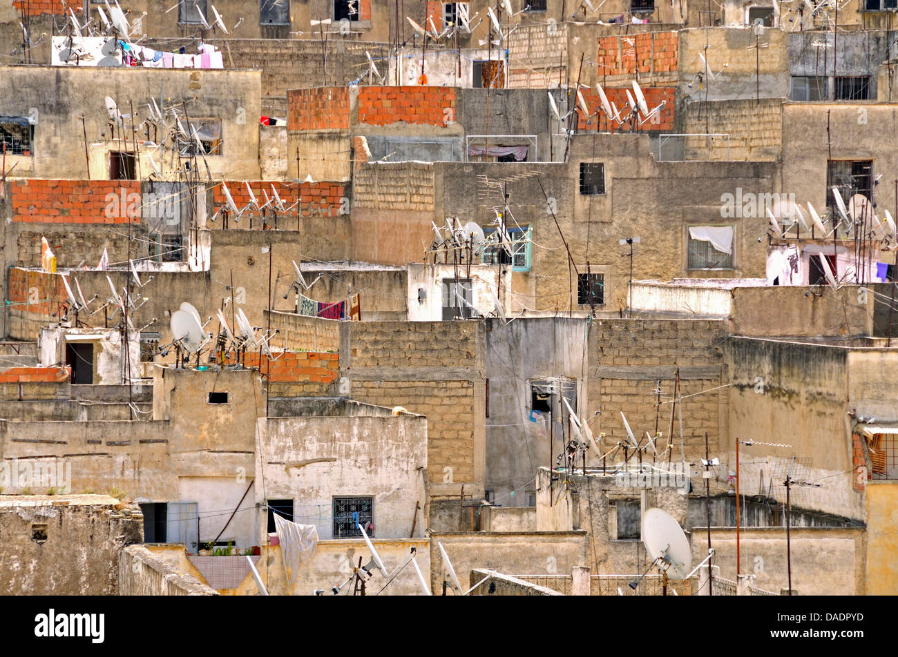 Häuser in der alten Stadt, Marokko, Fes Stockfoto