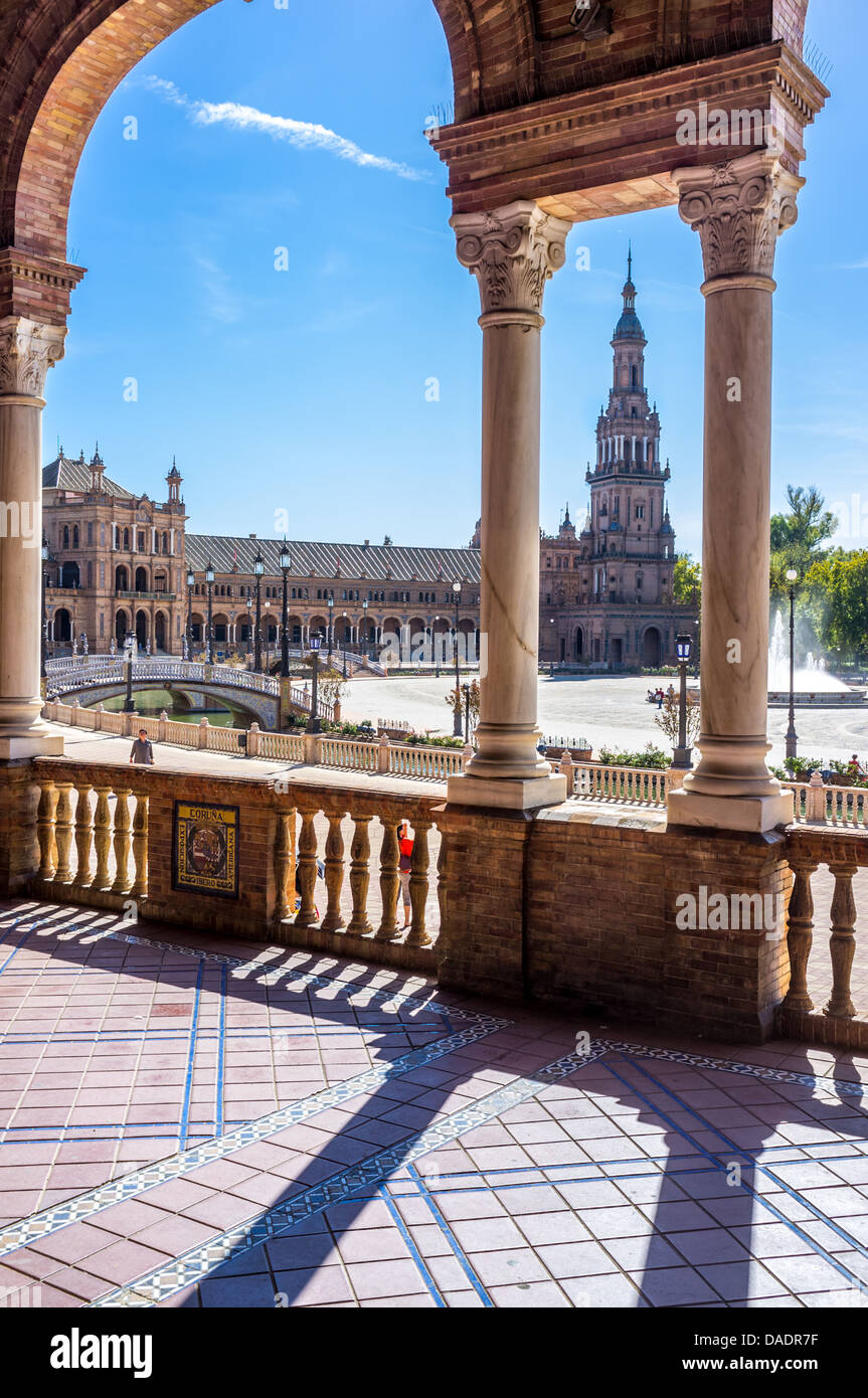 Plaza de España, Sevilla. Stockfoto