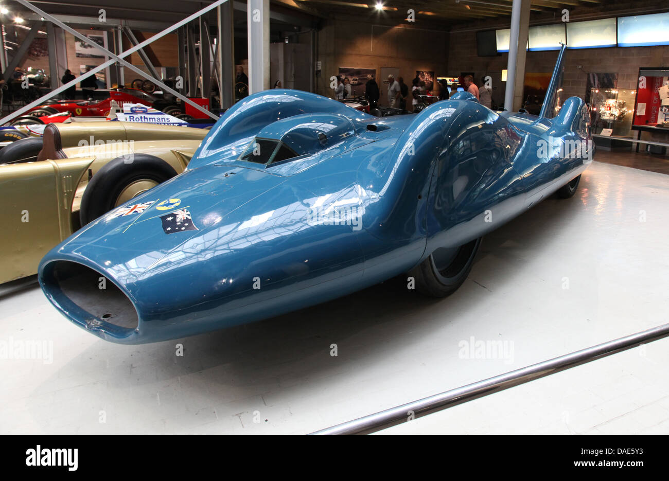 Bluebird - Donald Land Geschwindigkeit Rekordbrecher im National Motor Museum in Beaulieu Stockfoto