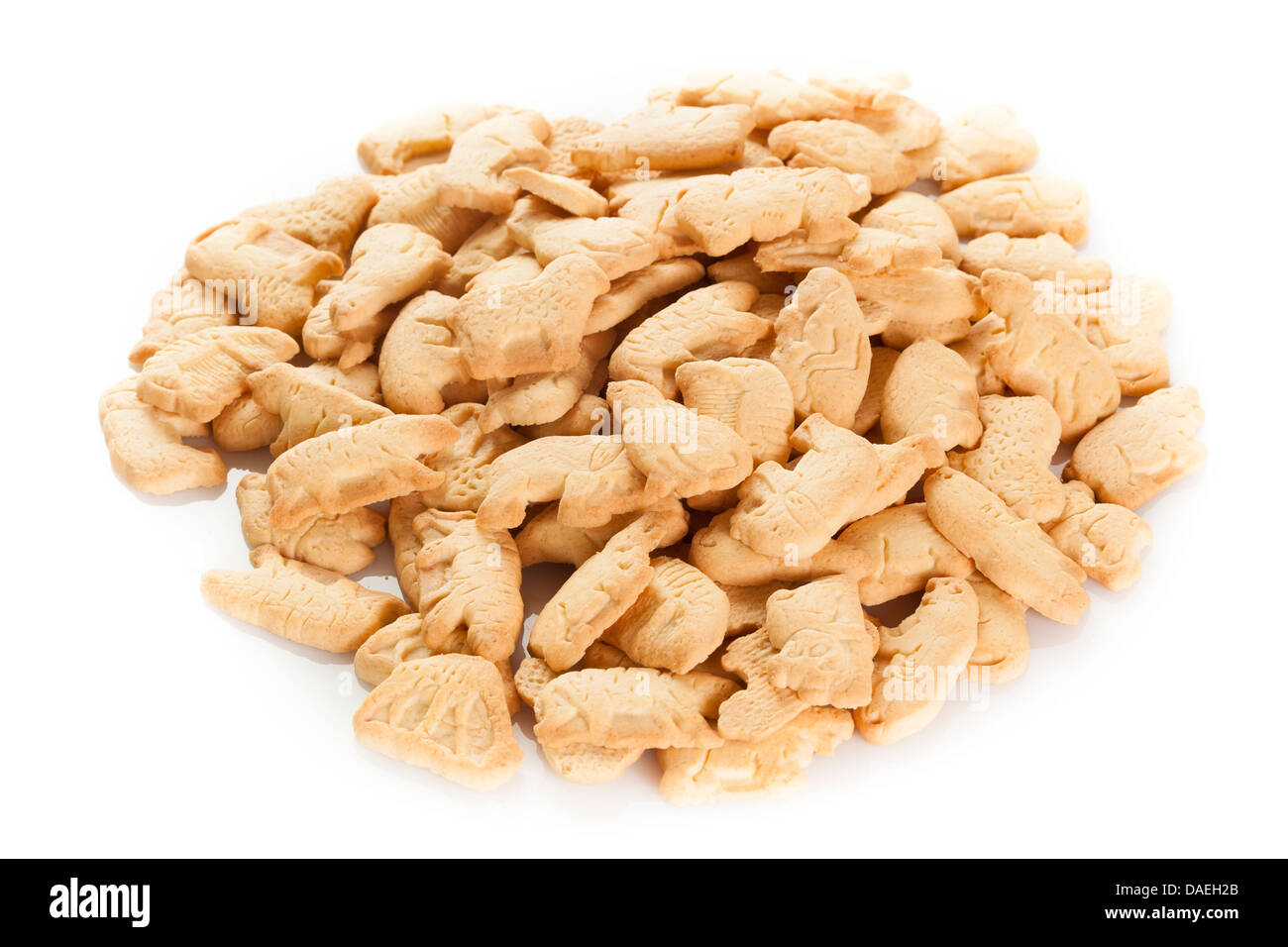 Knusprige Zitrone Tier Cracker Cookies auf einem Hintergrund Stockfoto