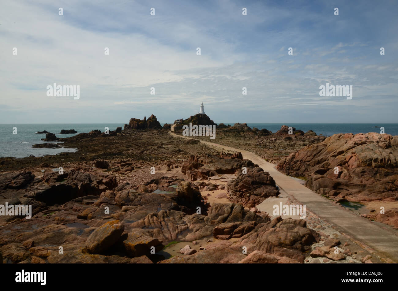 Leuchtturm in Jersey, Großbritannien Stockfoto