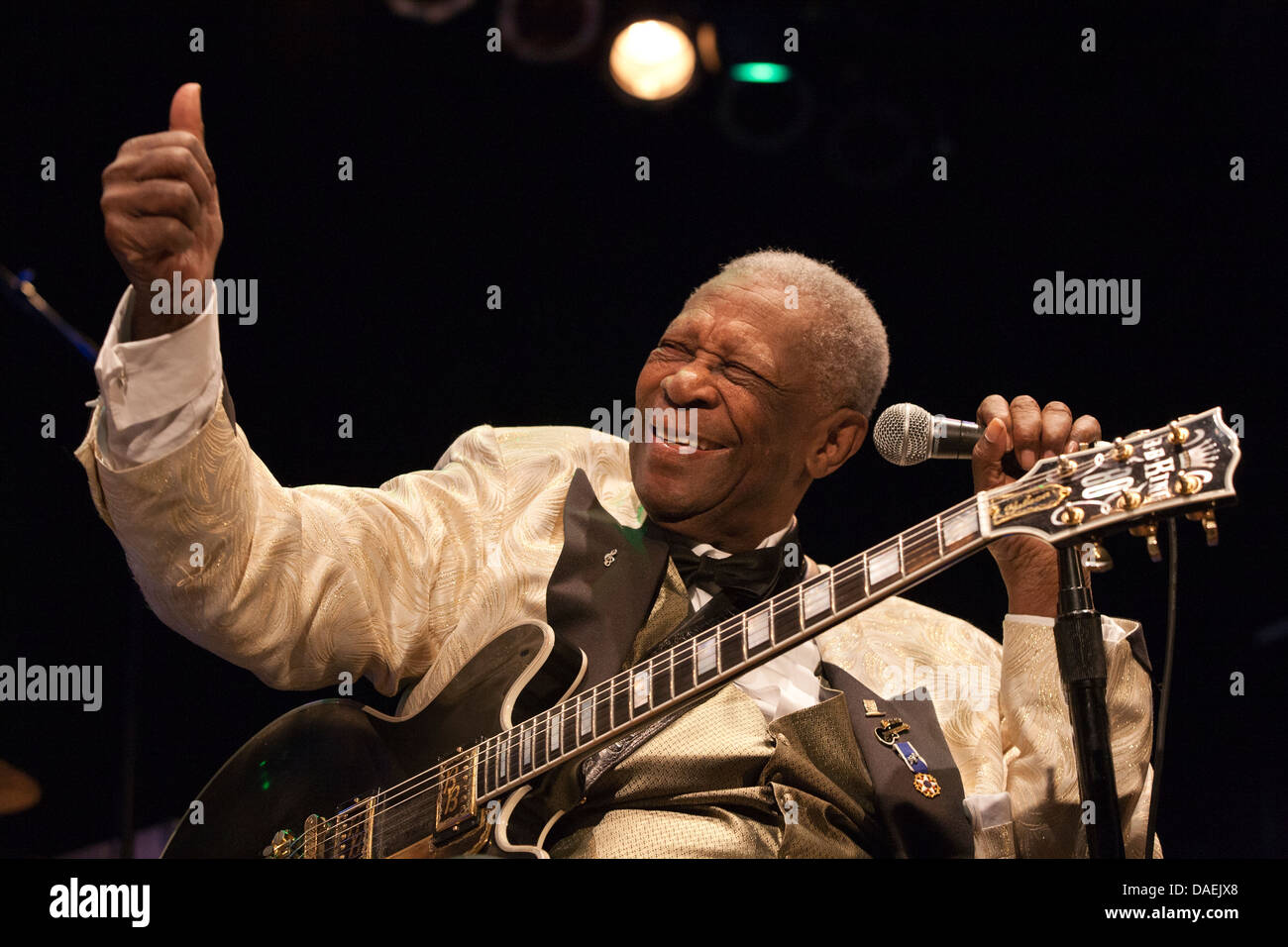 BB King, King of the Blues, erklingt in der House of Blues in Anaheim, Kalifornien, USA am 23. Februar 2013 Stockfoto