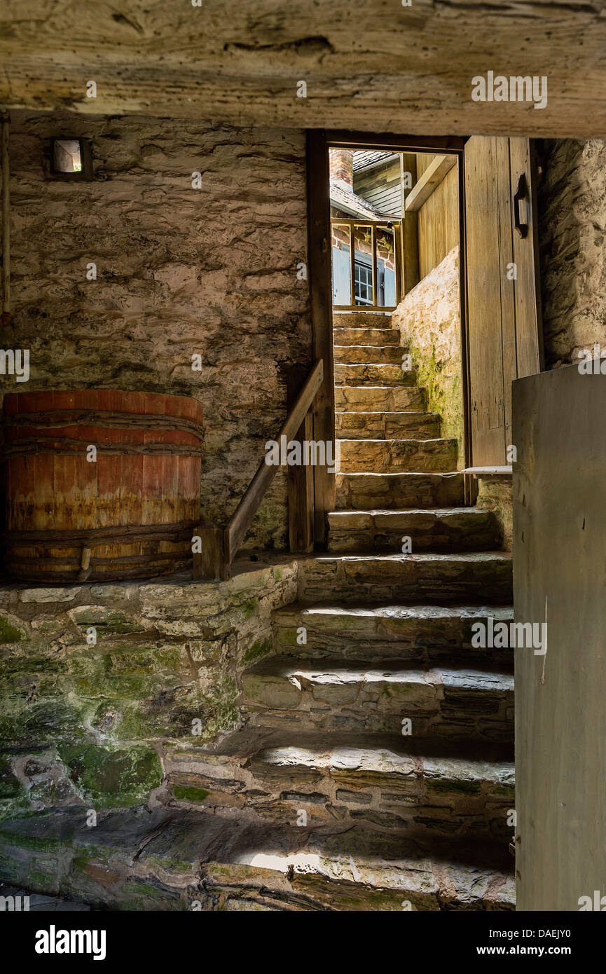 Eine Steintreppe. Stockfoto