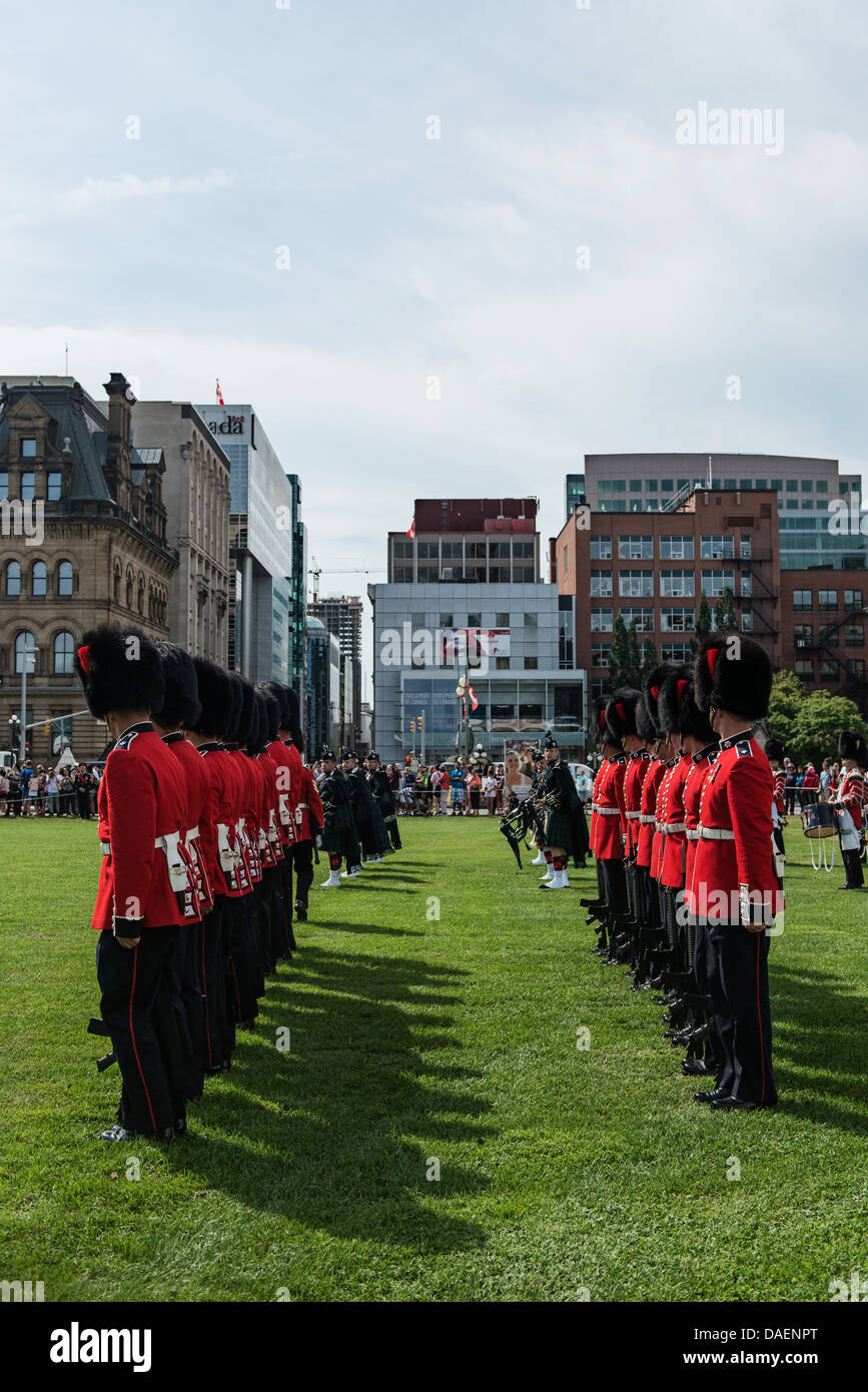 Ändern der Guard Zeremonie - Parliament Hill - Ottawa Ontario Kanada Stockfoto