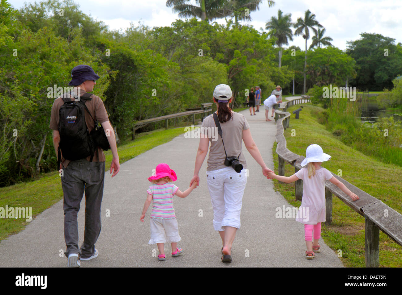 Miami Florida, Florida City, Everglades National Park, Main Park Road, Royal Palm Visitors Center, Zentrum, Anhinga Trail, Mann Männer Erwachsene Erwachsene Erwachsene, Vater da Stockfoto