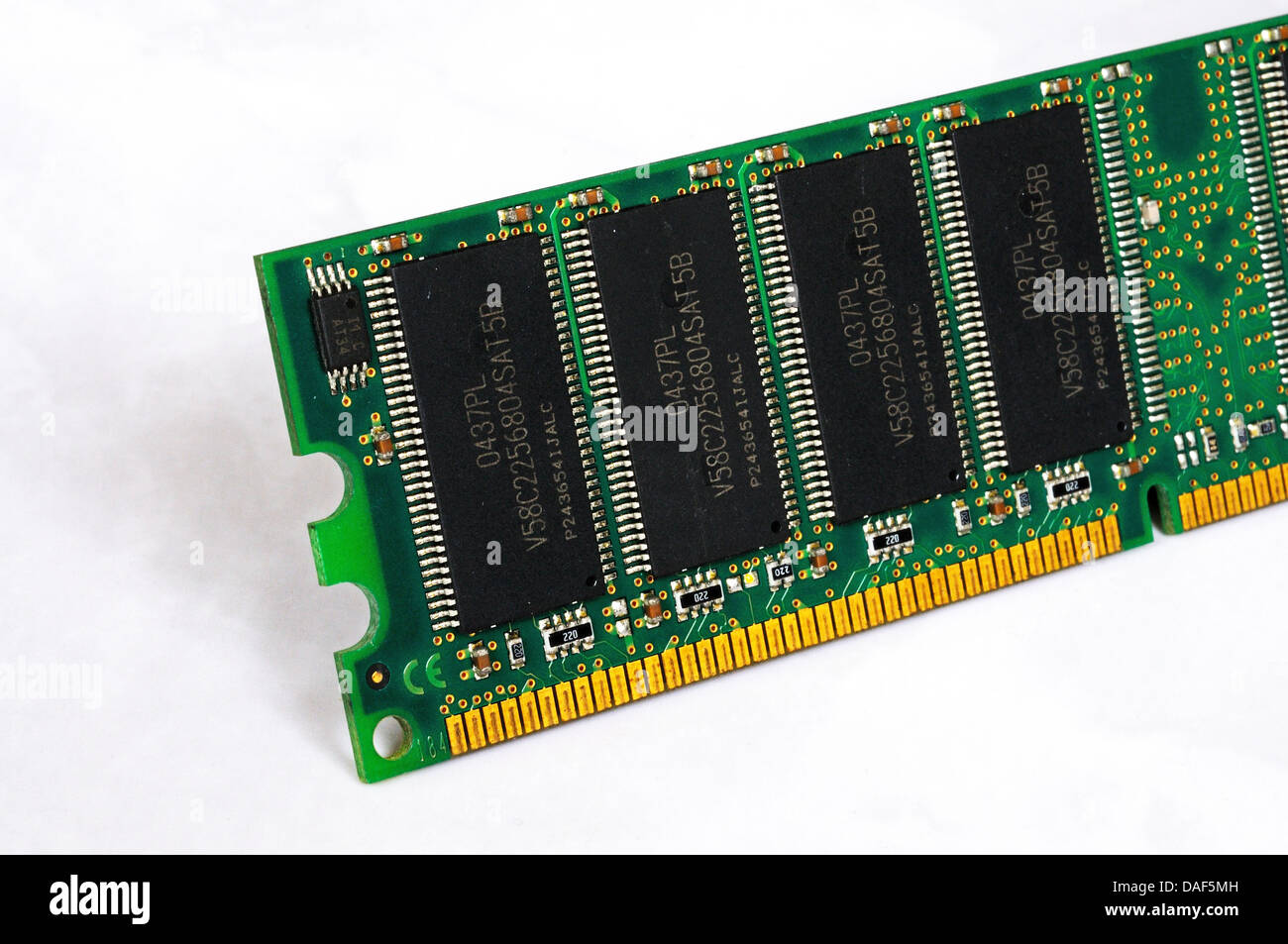 DRAM DIMM RAM, Dual Inline Memory Module, Schaltungen für PC's, Workstations und Server. Stockfoto