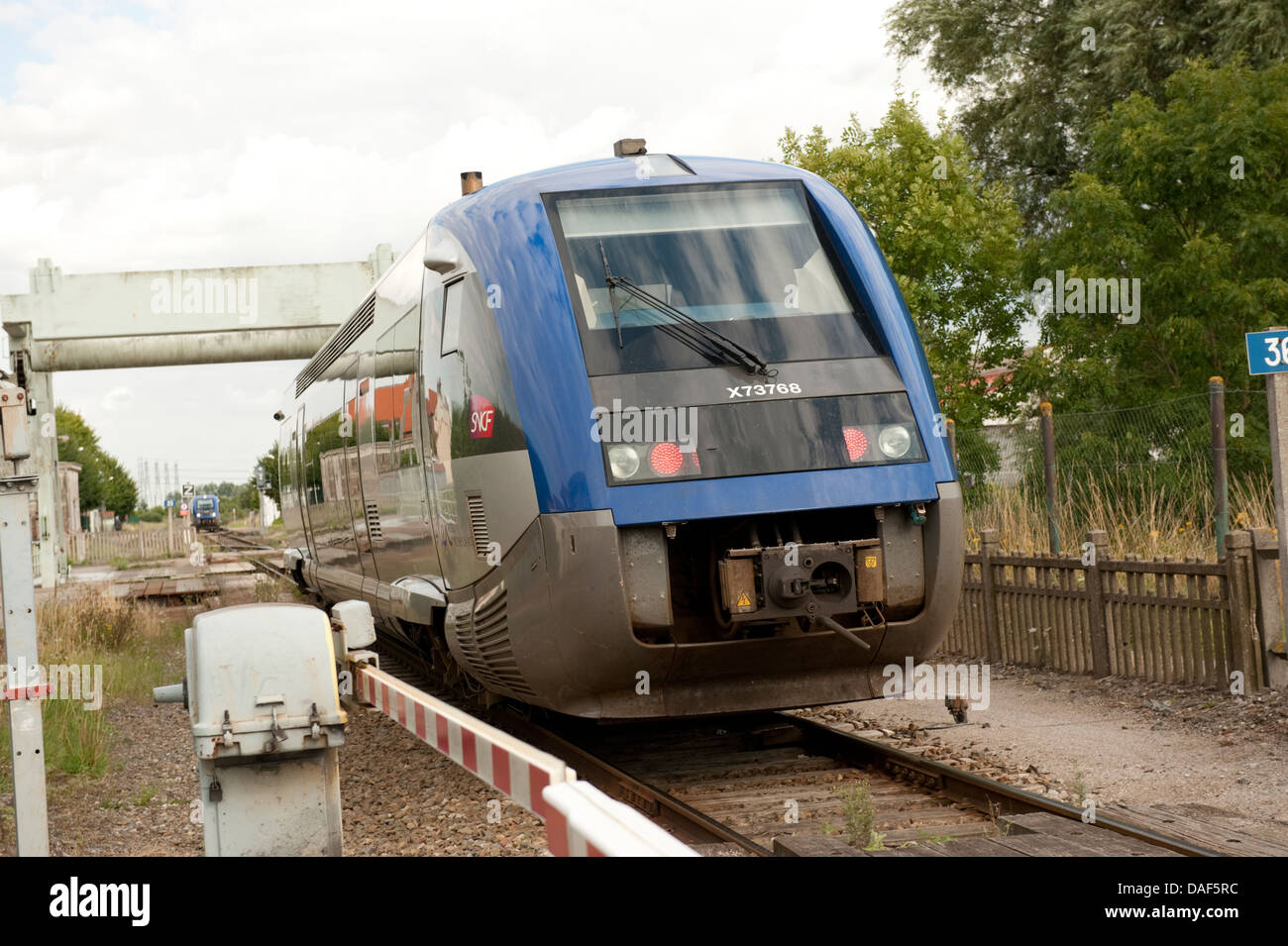 High-Speed französischen SNCF Intercity-Zug Gravelines Frankreich Stockfoto