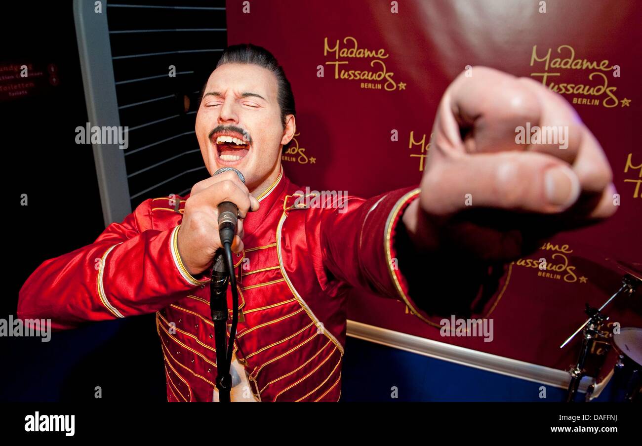 Die Wachsfigur Von Freddie Mercury Verstorbenen Frontmann Der