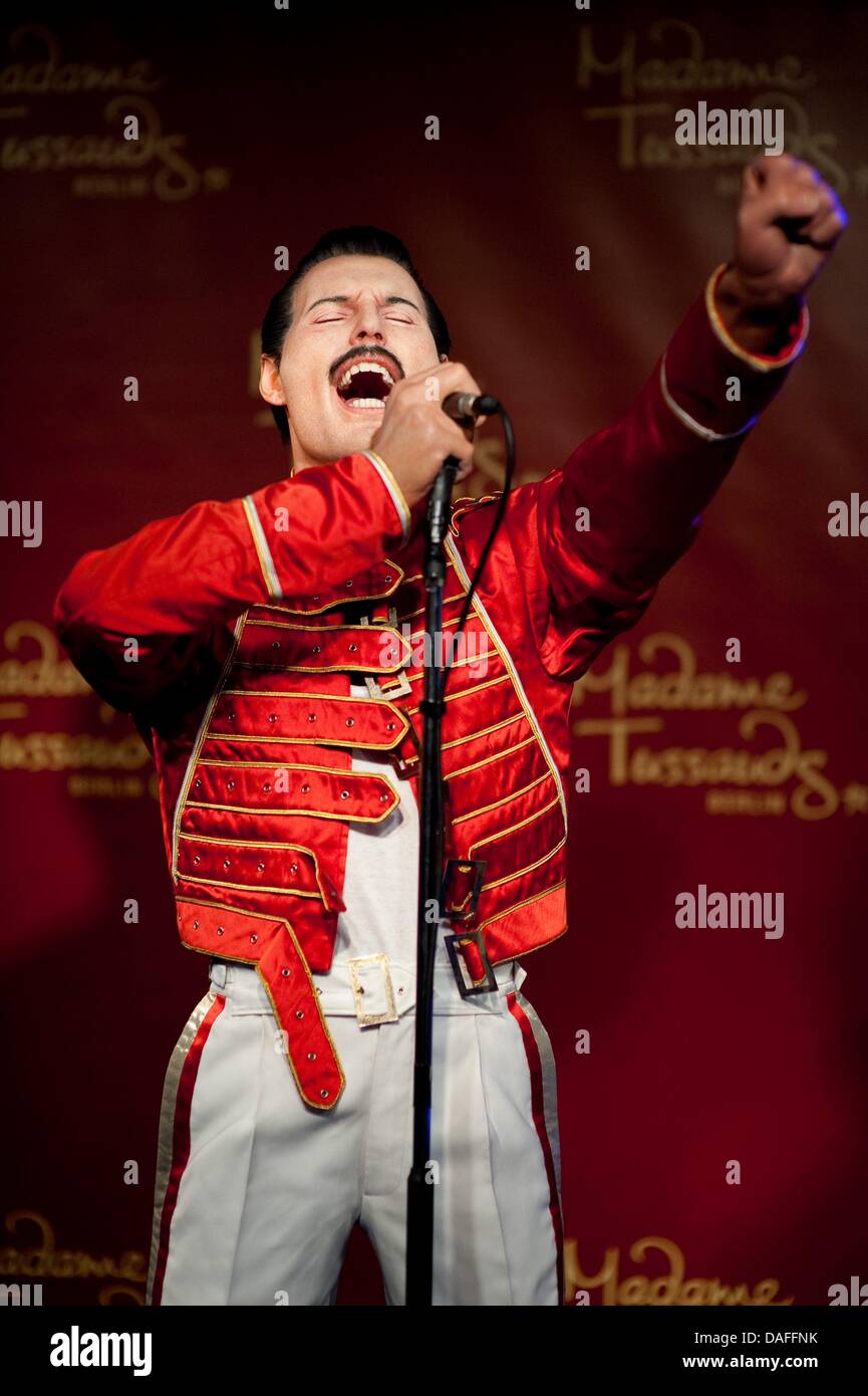 Die Wachsfigur Von Freddie Mercury Verstorbenen Frontmann Der