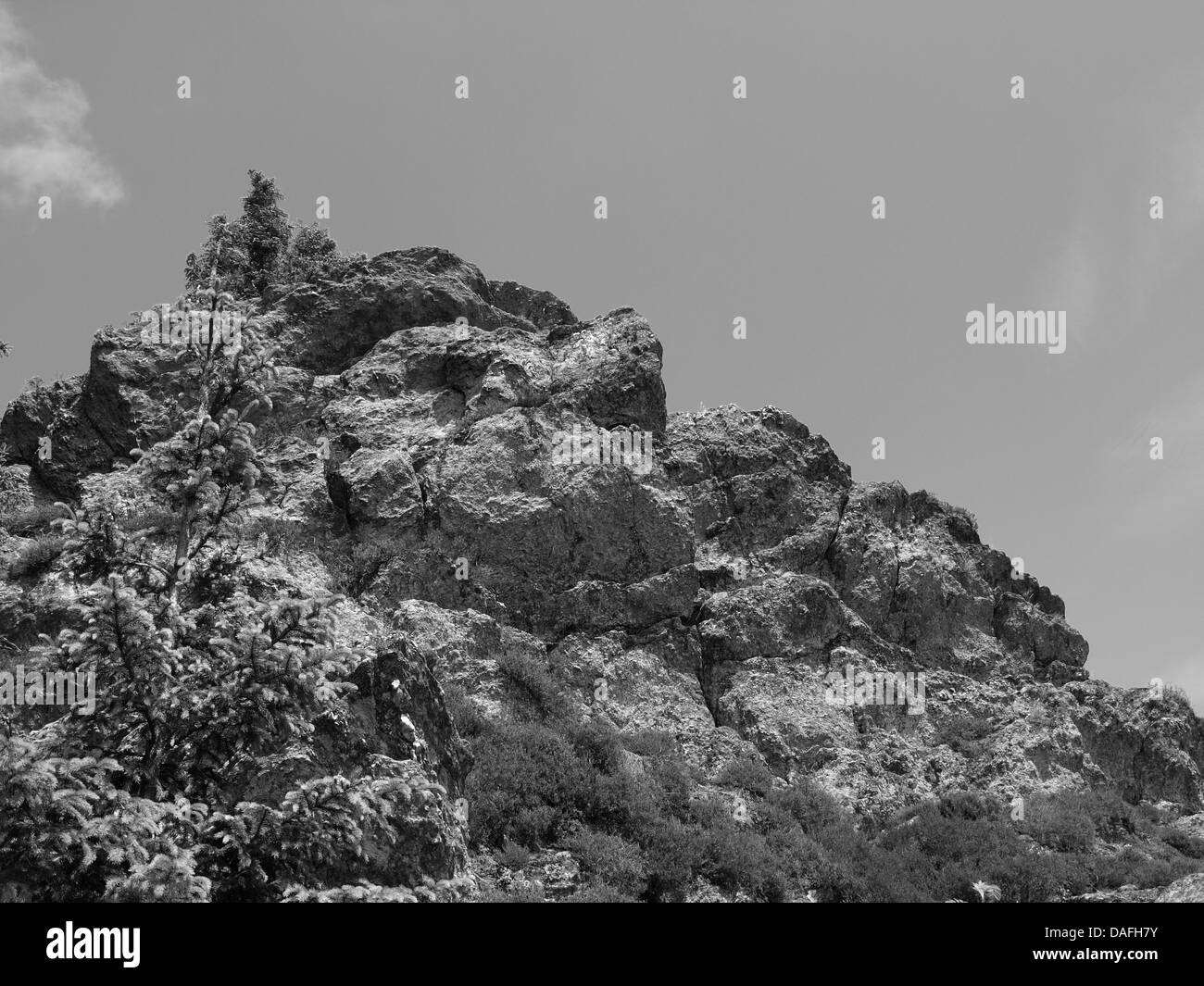 Gipfel-Felsen Osser Berg Bayerischer Wald, Bayern, Deutschland Stockfoto