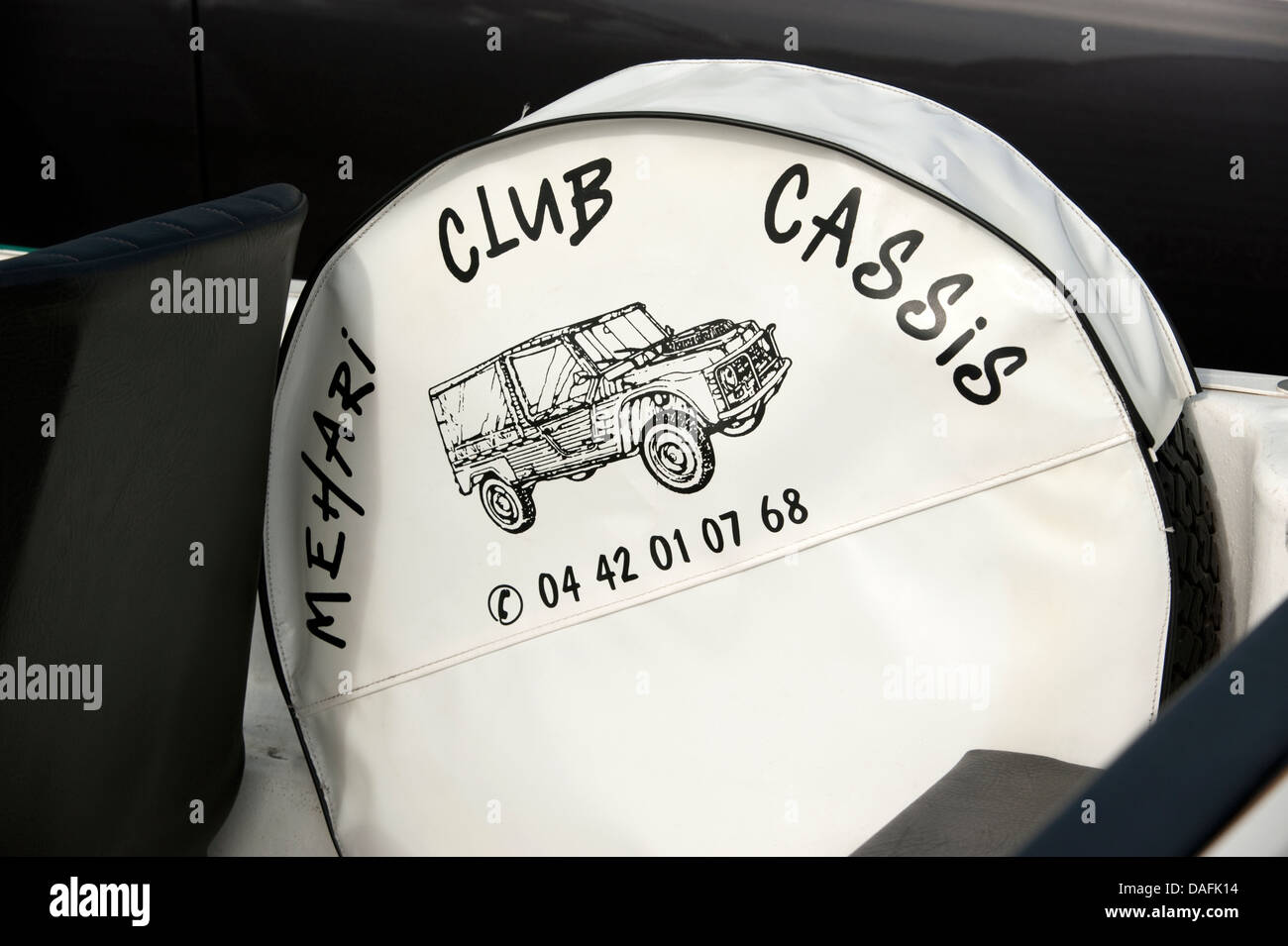 Mehari Club Oldtimer Schild Le Touquet Frankreich Stockfoto