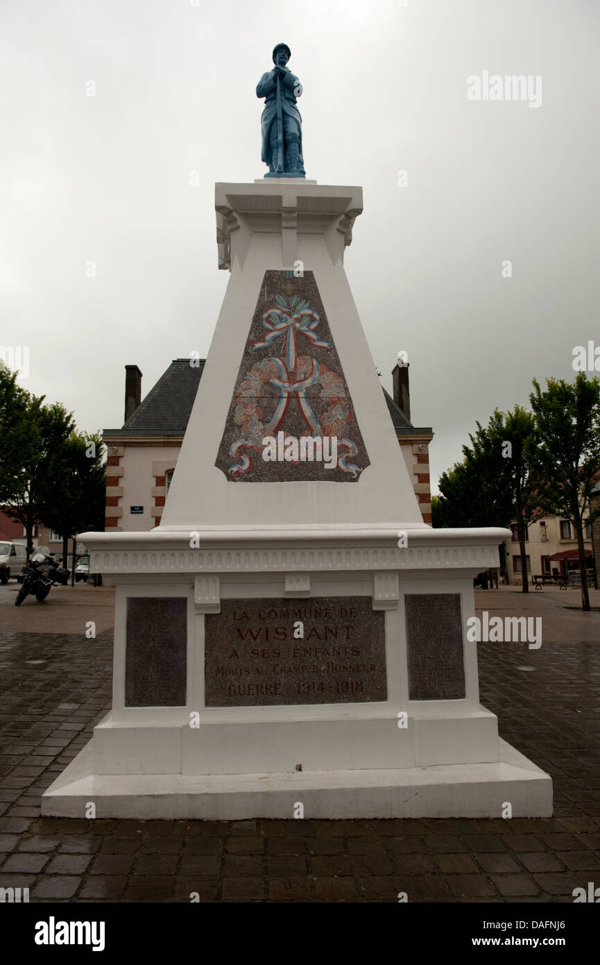 1. Weltkrieg-Denkmal für Kinder, die Wissant Frankreich gestorben Stockfoto