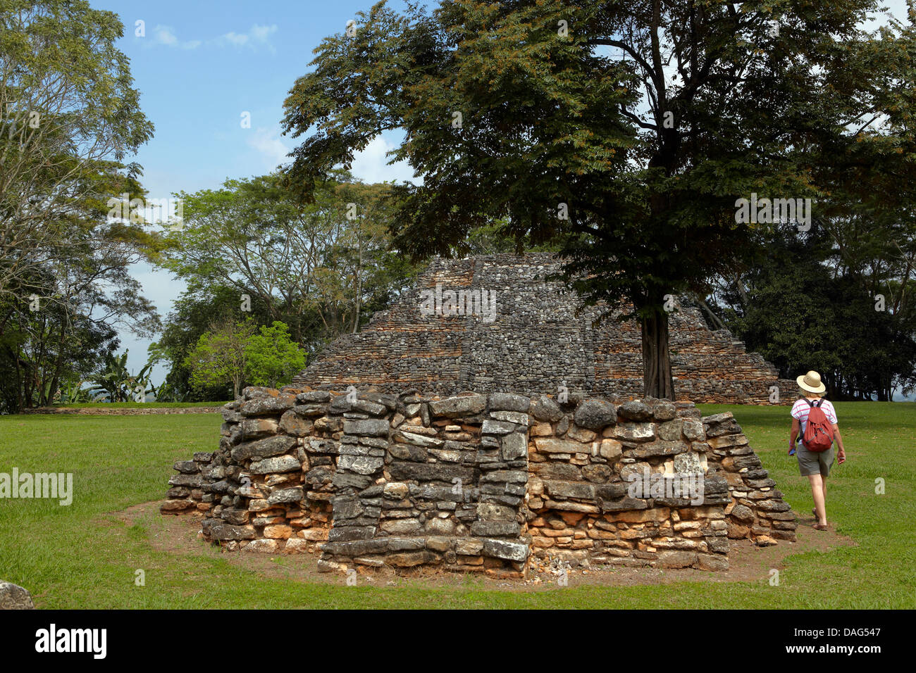 Mexiko, Tabasco Staat, Usumancinta Provinz, Maya-Ausgrabungsstätte Pomoná datiert 795 n. Chr. Stockfoto