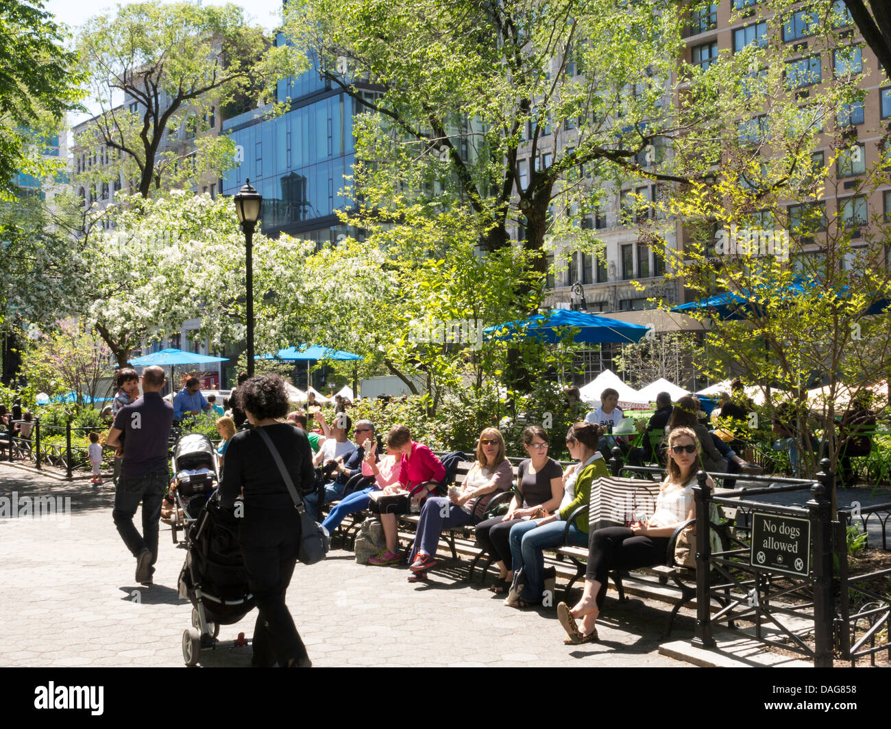 Union Square Park, öffentlicher Raum, NYC Stockfoto