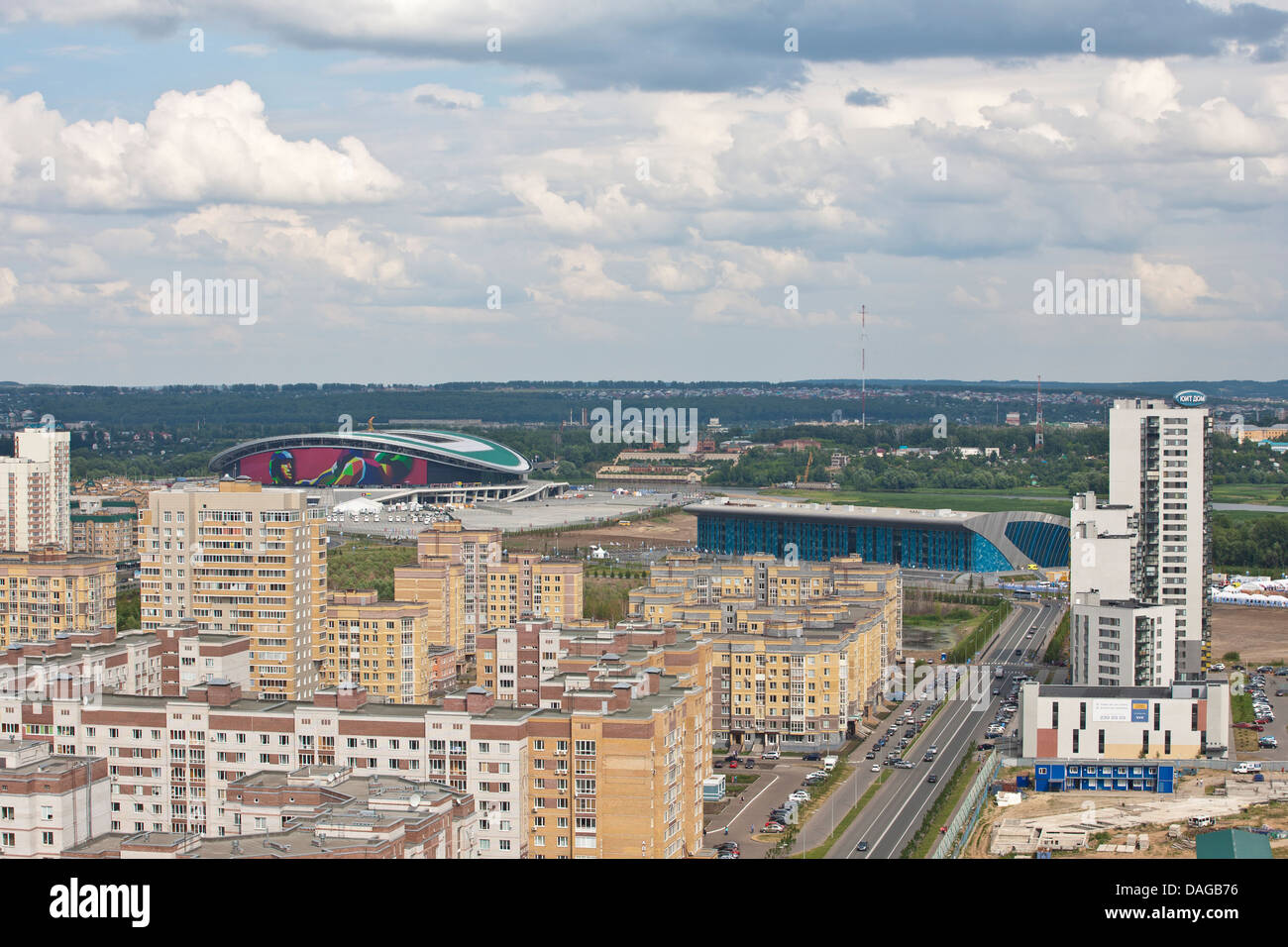 Neue Anlagen Kazan und Sport-Objekte. gebaut für die 27. Sommer Universiade Stockfoto