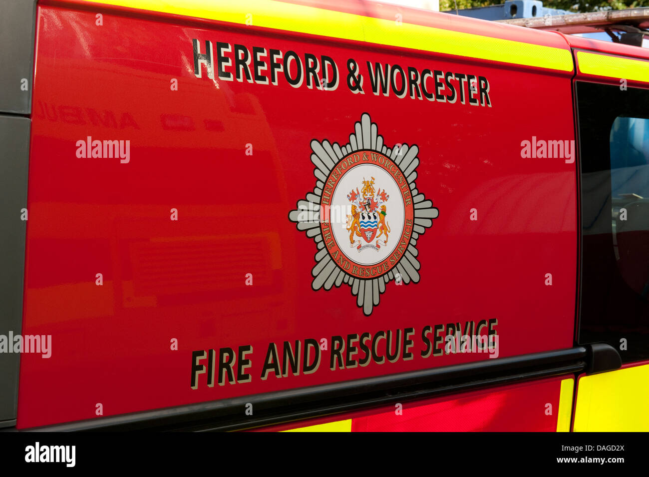 Hereford & Worcester Feuerwehr Stockfoto