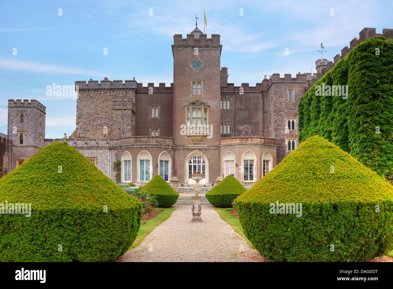 Powderham Castle, Devon, Vereinigtes Königreich Stockfoto