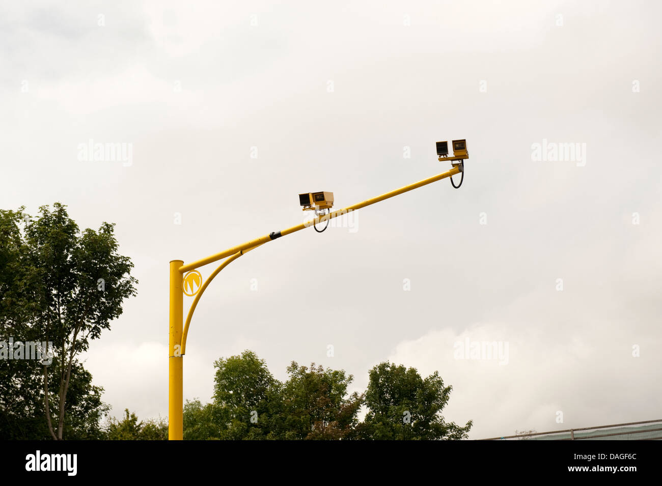 UK Autobahn Geschwindigkeit Netzwerkkameras zeitlich Stockfoto