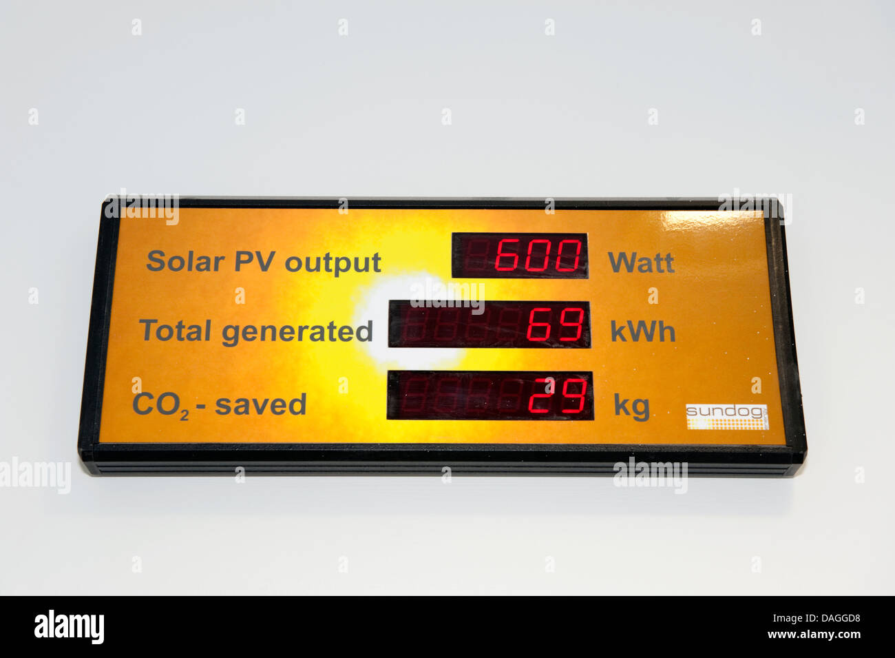 Industrielle Fabrik Solarpanel Ausgabe anzeigen Stockfoto
