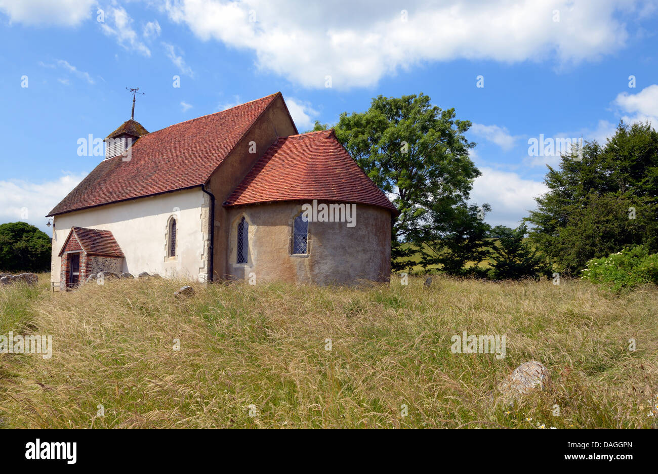 Die Kirche der Heiligen Maria Jungfrau im Upwaltham, South Downs National Park, West Sussex, UK Stockfoto