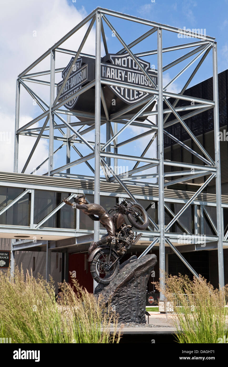 Harley-Davidson Museum sieht in Milwaukee Stockfoto