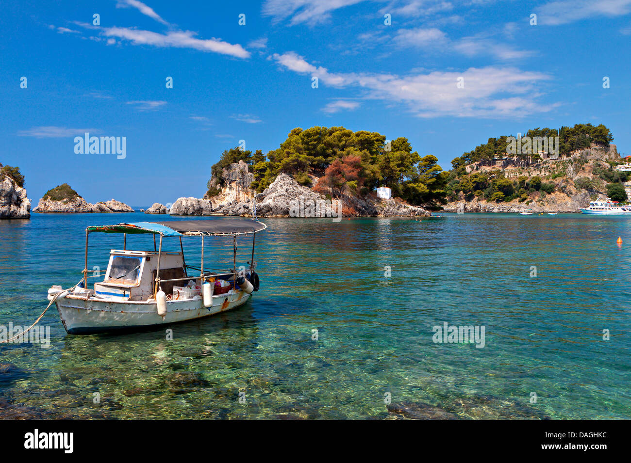 Panagia Isle in Parga in der Nähe von Syvota in Griechenland. Ionisches Meer Stockfoto