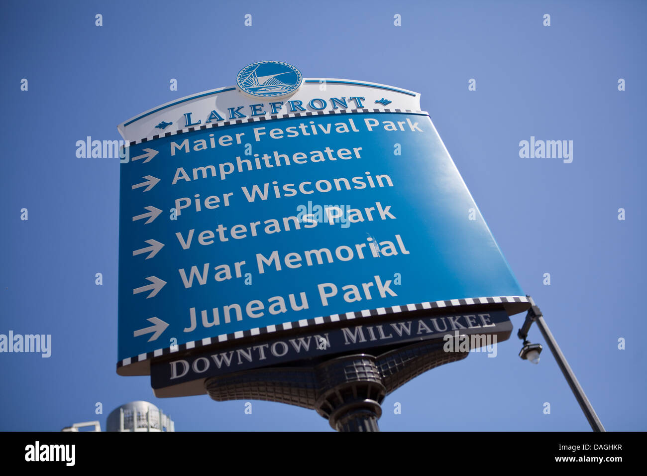 Am Seeufer Bezirk von Milwaukee Stockfoto