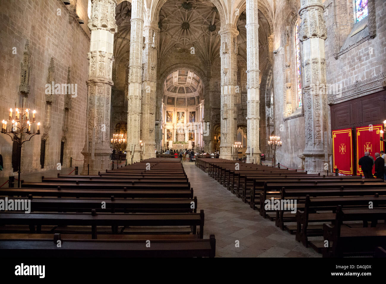 Kirche von Santa Maria de Belém im Hieronymus-Kloster, UNESCO World Heritage Site, manuelinischen Stil Stockfoto