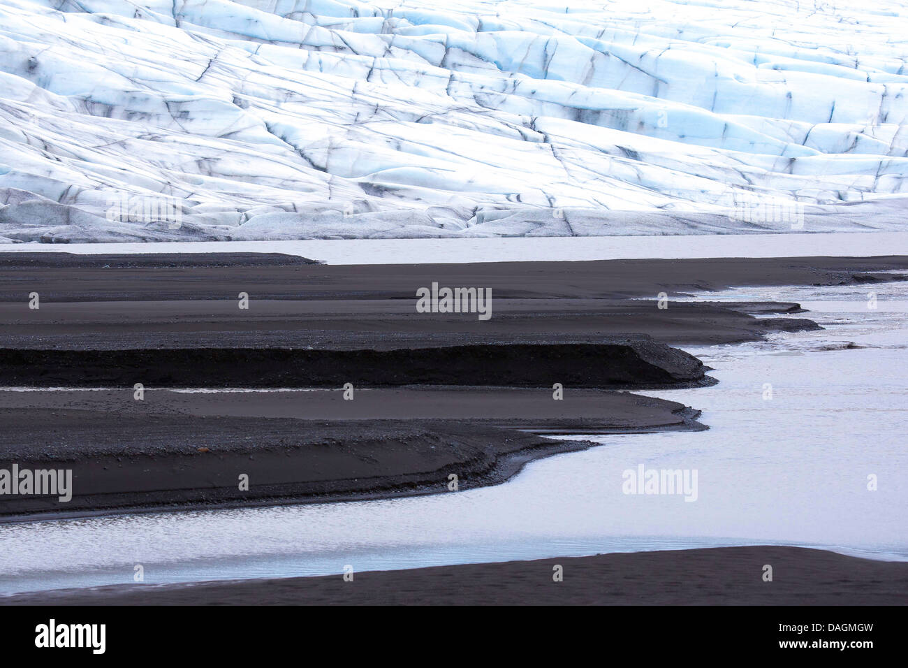 Joekulsarlon Glazial-See und Breidamerkurjoekull Gletscher, Island, Skaftafell-Nationalpark Stockfoto