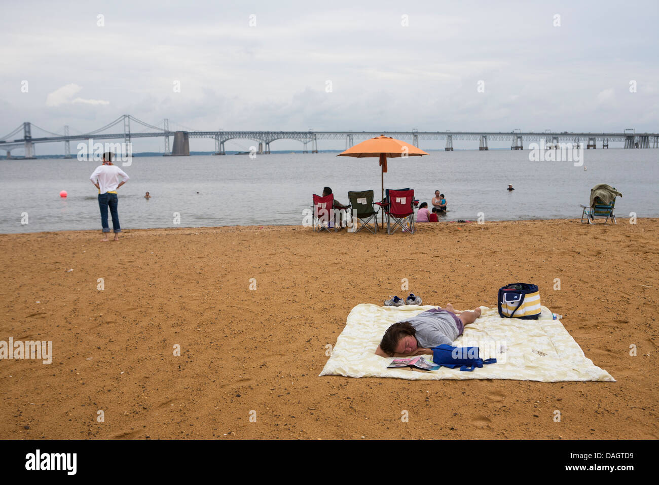 Sandy Point State Park, Maryland Stockfoto