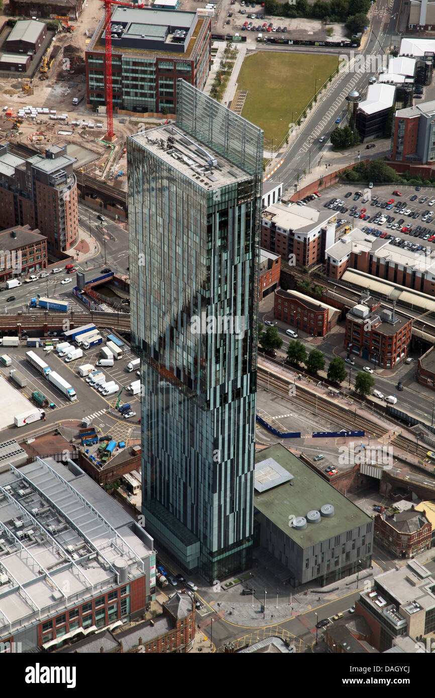 Luftaufnahme der Beetham Tower Manchester Stockfoto