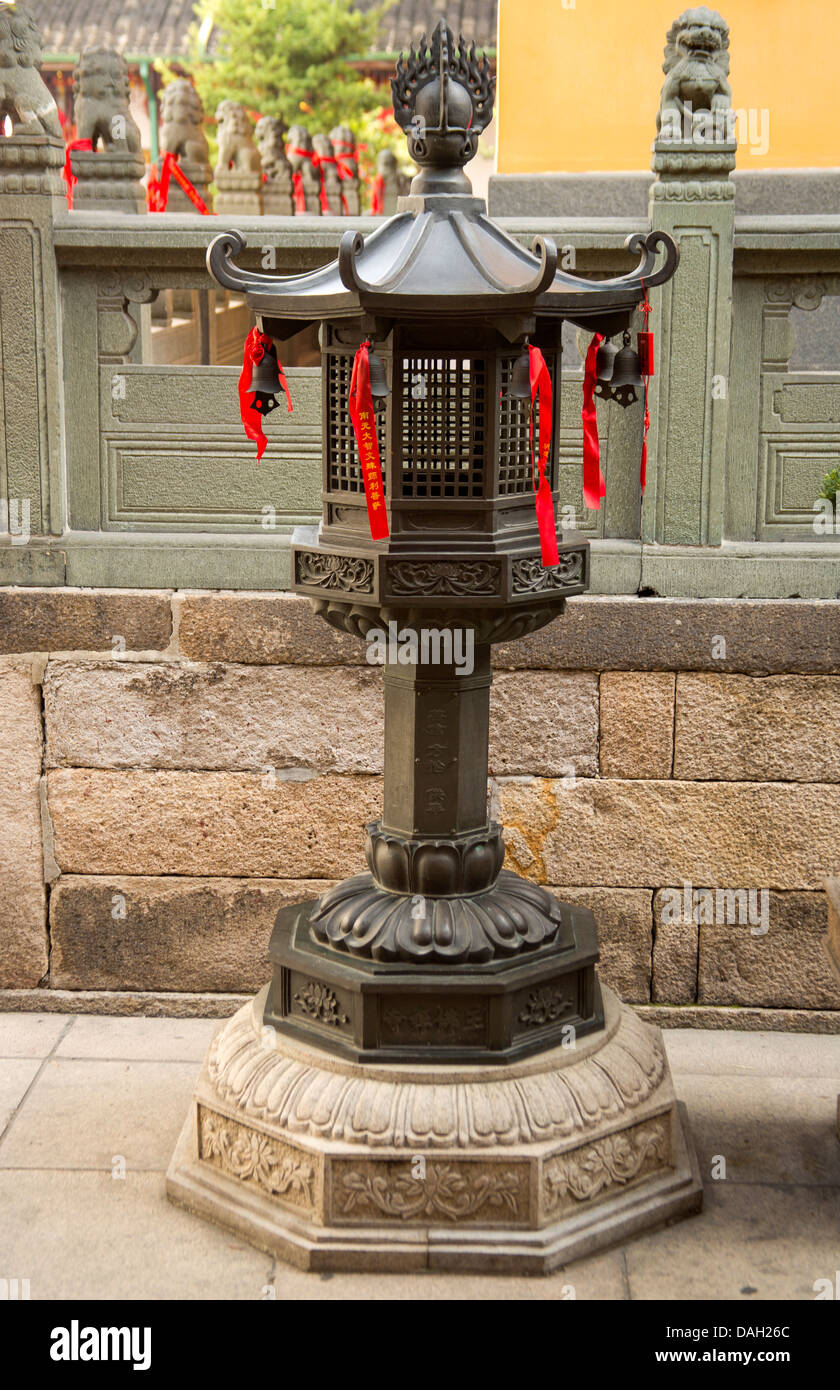 Buddhistische Tempel-Hof in Shanghai China Stockfoto