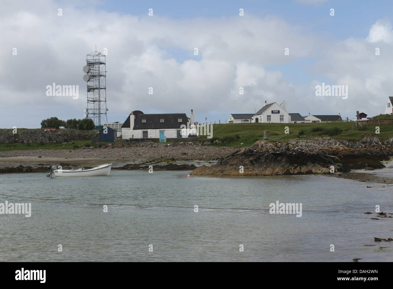 Scarinish waterfront Isle of Tiree in Schottland Juli 2013 Stockfoto