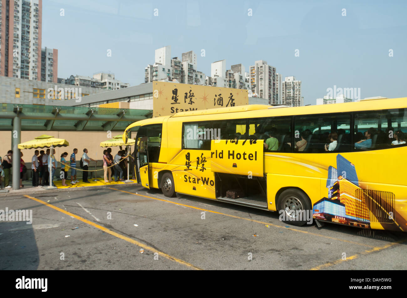 kostenlose Casino-Hotel-Bus-Service in Macao Stockfoto